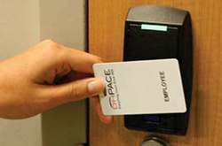 Card reader with hand 250